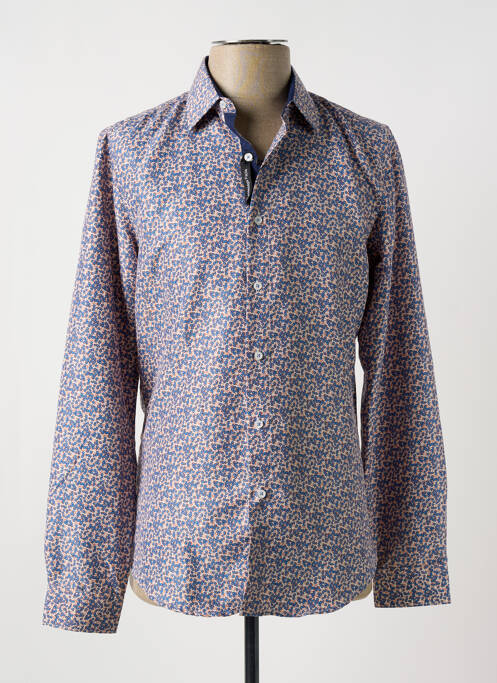 Chemise manches longues bleu YVES ENZO pour homme