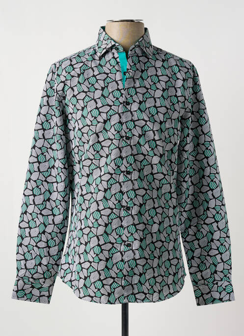 Chemise manches longues vert YVES ENZO pour homme