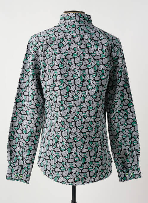 Chemise manches longues vert YVES ENZO pour homme