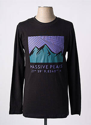 T-shirt coupe droite manches longues noir LDN homme