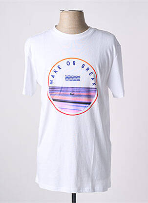 T-shirt coupe droite manches courtes blanc LDN femme