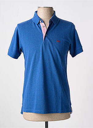 Polo coupe droite manches courtes bleu BROWN JURY homme