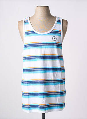 Débardeur imprimé rayures sans manche bleu SALTY CREW homme