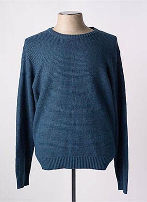 Pull col rond manches longues bleu LOSAN homme