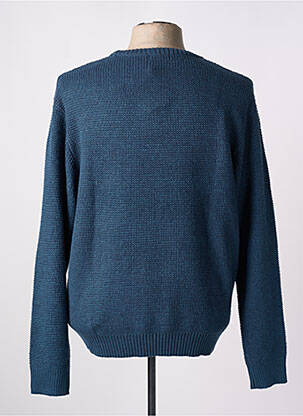 Pull col rond manches longues bleu LOSAN homme