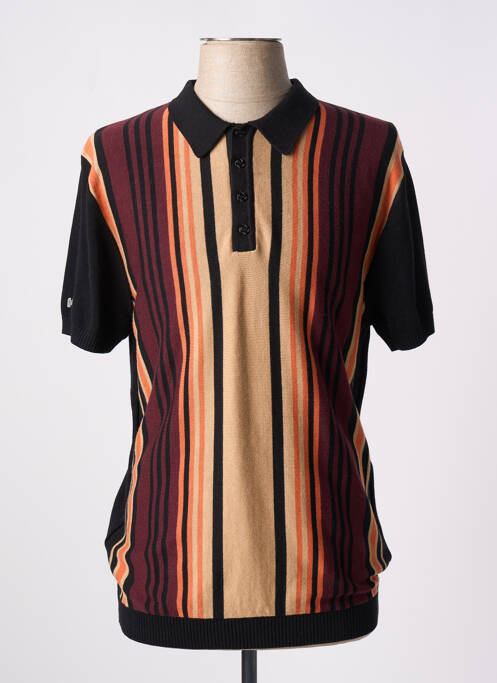 Polo noir 4 FUNKY FLAVOURS pour homme