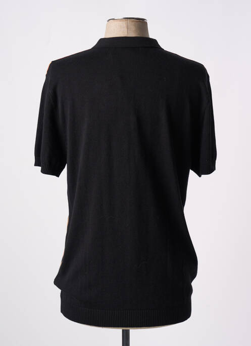 Polo noir 4 FUNKY FLAVOURS pour homme