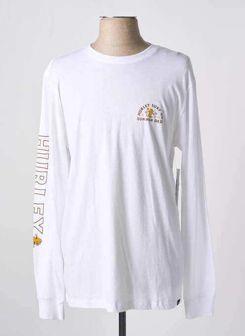 T-shirt blanc HURLEY pour homme