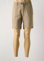 Bermuda coupe droite beige LCDN homme
