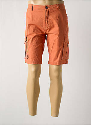 Bermuda coupe droite orange WAXX homme