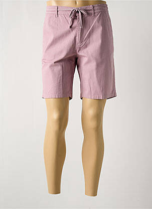 Bermuda taille élastique rose LCDN homme