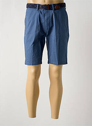 Bermuda coupe droite bleu LCDN homme