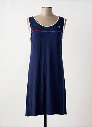 Robe mi-longue sans manche sans manche bleu GALMALLA femme
