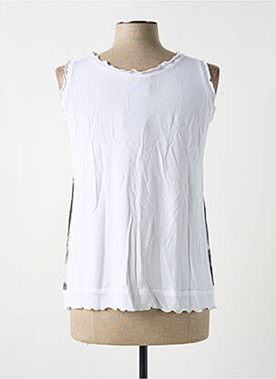 Gilet cache-cœur stretch blanc QUATTRO femme
