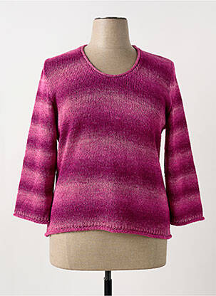 Pull coupe cintrée manches longues rose JEAN GABRIEL femme