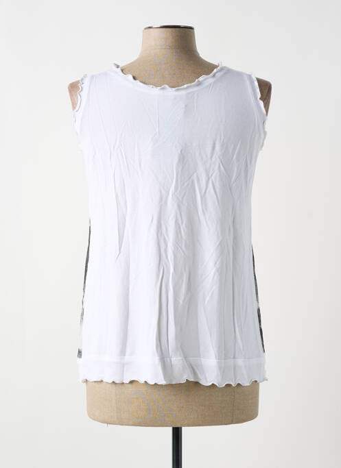 Gilet cache-cœur stretch blanc QUATTRO femme