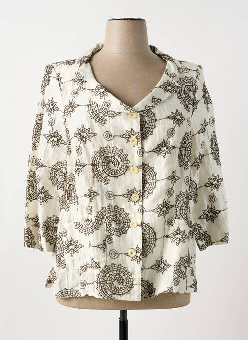 Veste chic manches 3/4 beige ALAIN WEIZ femme