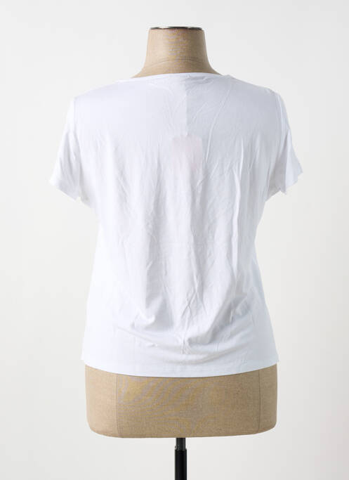 T-shirt sérigraphie avec strass manches courtes blanc COSTURA 40 femme
