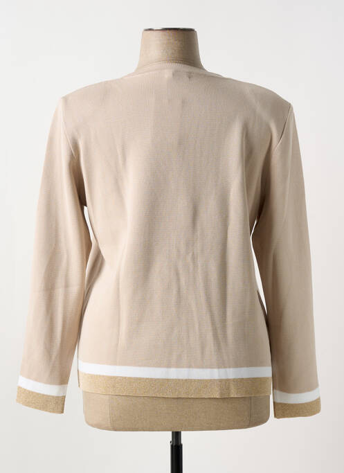 Gilet manches longues beige MINO MORA pour femme