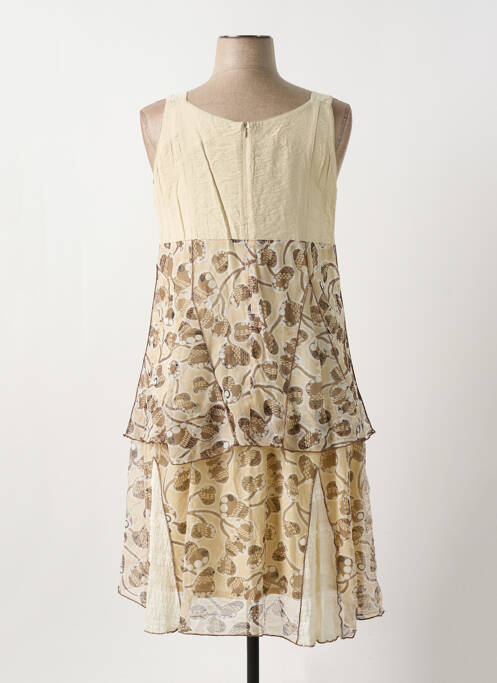 Robe mi-longue beige QUATTRO pour femme