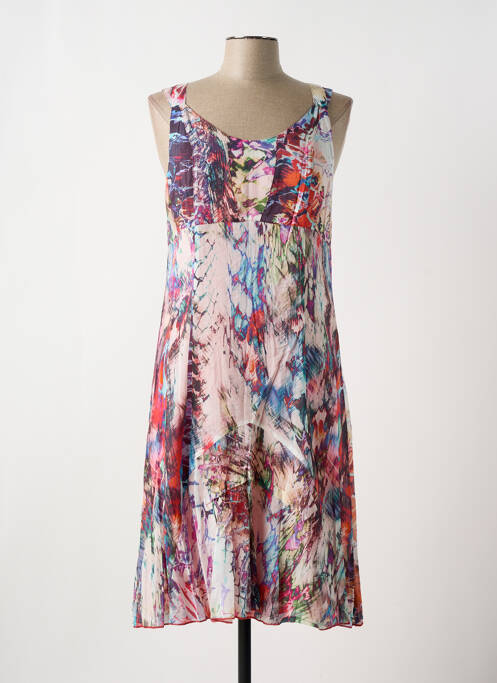Robe mi-longue rouge QUATTRO pour femme