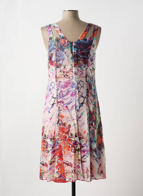 Robe mi-longue rouge QUATTRO pour femme