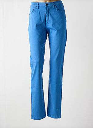 Pantalon slim tissage popeline taille normale bleu LCDN femme