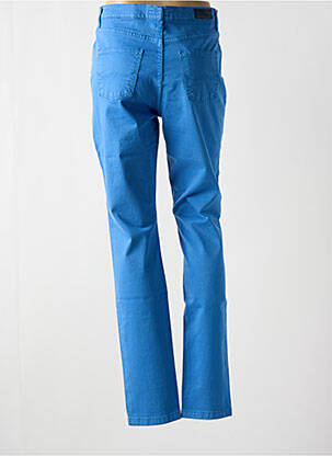 Pantalon slim tissage popeline taille normale bleu LCDN femme