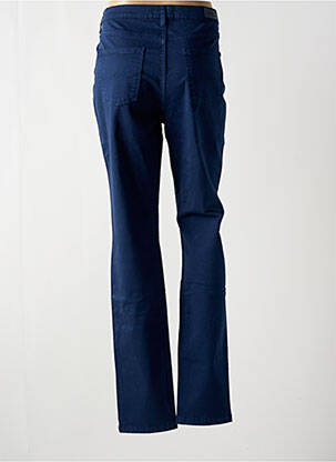 Pantalon slim tissage popeline taille normale bleu fonce LCDN femme