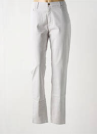 Pantalon slim tissage popeline taille normale gris LCDN femme
