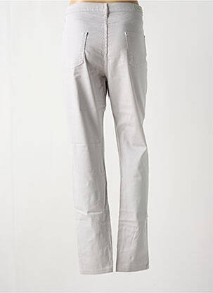Pantalon slim tissage popeline taille normale gris LCDN femme