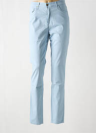 Pantalon slim tissage popeline taille normale bleu LCDN femme