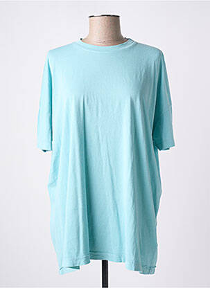 T-shirt col rond manches courtes bleu AMERICAN VINTAGE femme