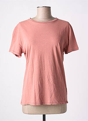T-shirt coupe droite manches courtes rose AMERICAN VINTAGE femme