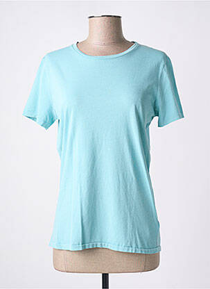 T-shirt coupe droite manches courtes bleu AMERICAN VINTAGE femme