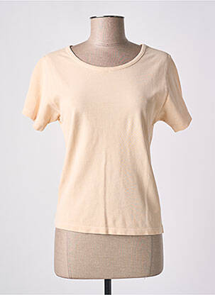 T-shirt coupe droite manches courtes beige AMERICAN VINTAGE femme