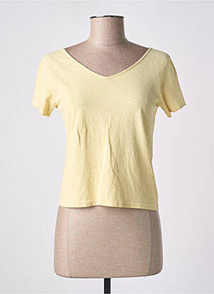 T-shirt jaune AMERICAN VINTAGE pour femme