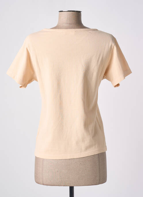 T-shirt coupe droite manches courtes beige AMERICAN VINTAGE femme