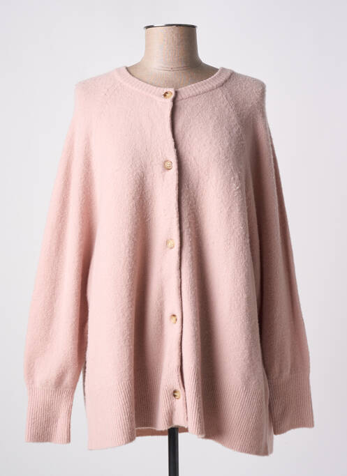 Gilet manches longues rose AMERICAN VINTAGE pour femme