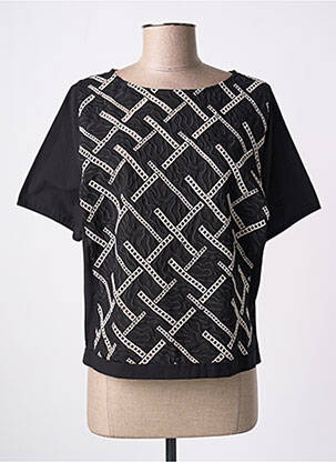 Blouse manches courtes noir OSCALITO femme