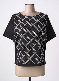 Blouse manches courtes manches courtes noir OSCALITO femme