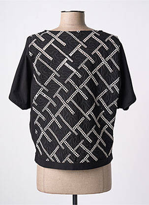 Blouse manches courtes noir OSCALITO femme