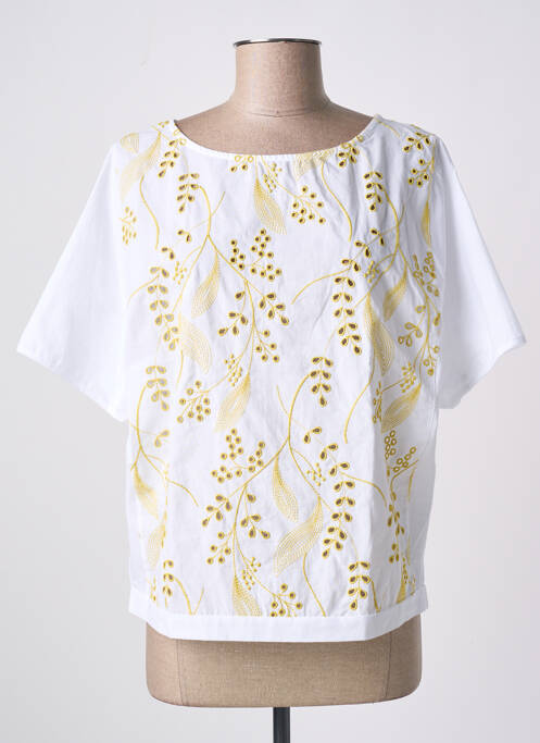 Blouse manches courtes manches courtes blanc OSCALITO femme