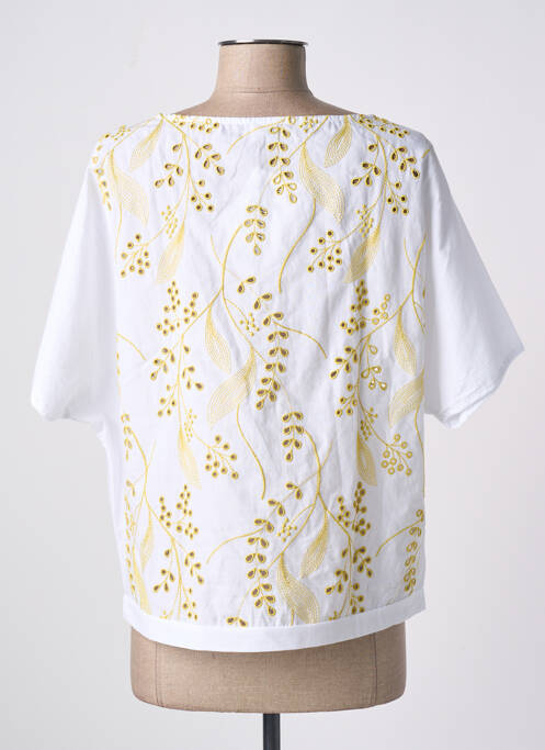 Blouse manches courtes manches courtes blanc OSCALITO femme
