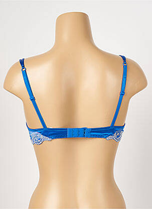 Soutien-gorge effet matière satinée haut soutien-gorge balconnet bleu LISE CHARMEL femme
