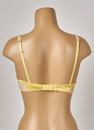 Soutien-gorge effet matière satinée haut soutien-gorge emboitant jaune LISE CHARMEL femme