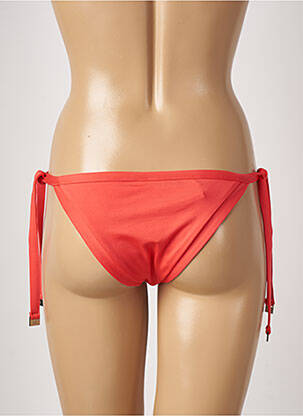 Bas de maillot de bain effet matière satinée bikini orange SEAFOLLY femme
