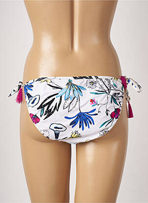 Bas de maillot de bain imprimé fleurs bikini blanc SEAFOLLY femme