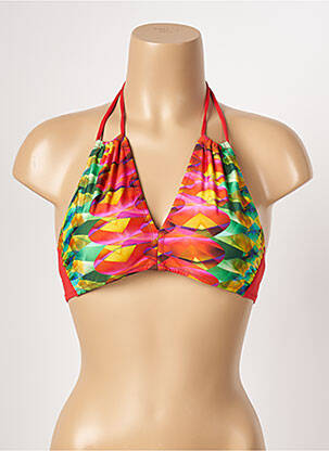 Haut de maillot de bain stretch haut soutien-gorge emboitant rouge ANTIGEL femme