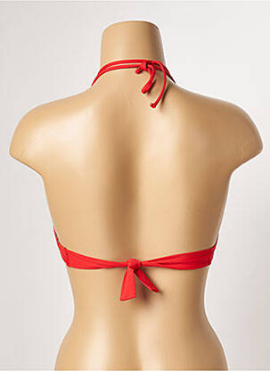 Haut de maillot de bain stretch haut soutien-gorge emboitant rouge ANTIGEL femme
